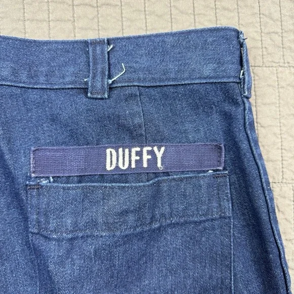 Vintage US Navy Jeans Men 34R (32x28) Blue Trouser Utility Denim Type I Military
